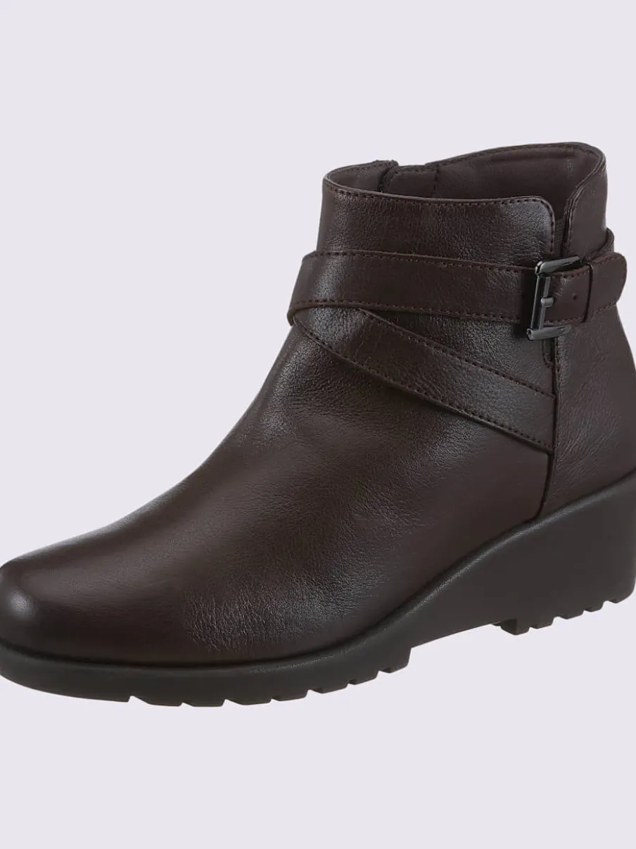 Bottines compensées cuir nappa de vache