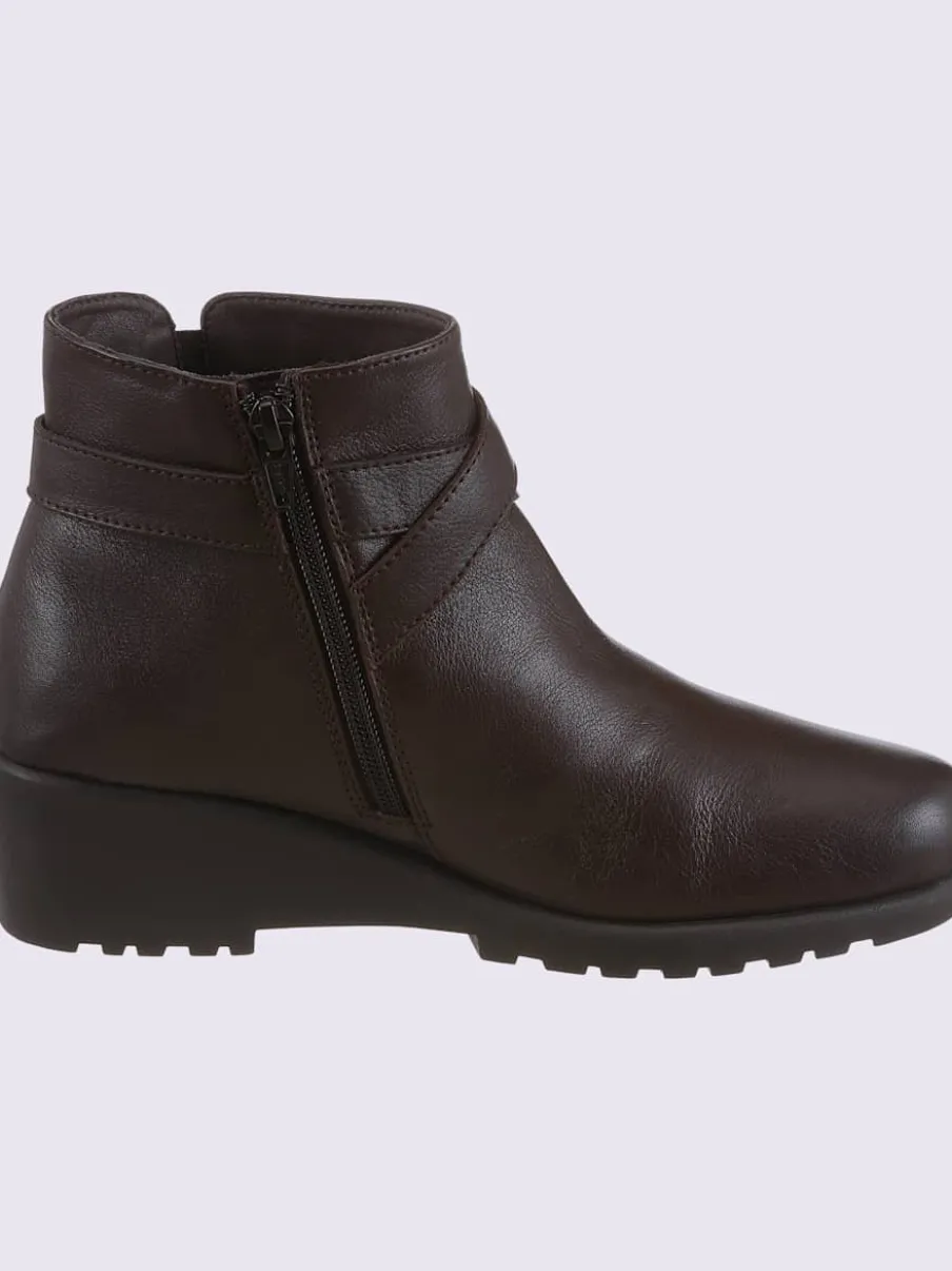Bottines compensées cuir nappa de vache