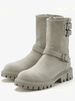 Bottines en cuir velours de qualité avec semelle profilée tendance