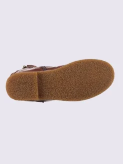Bottines à lacets cuir nappa de vache