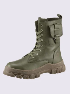Bottines à lacets cuir nappa de vache