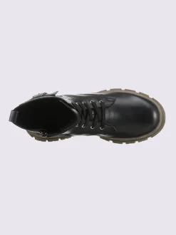 Bottines à lacets cuir nappa de vache
