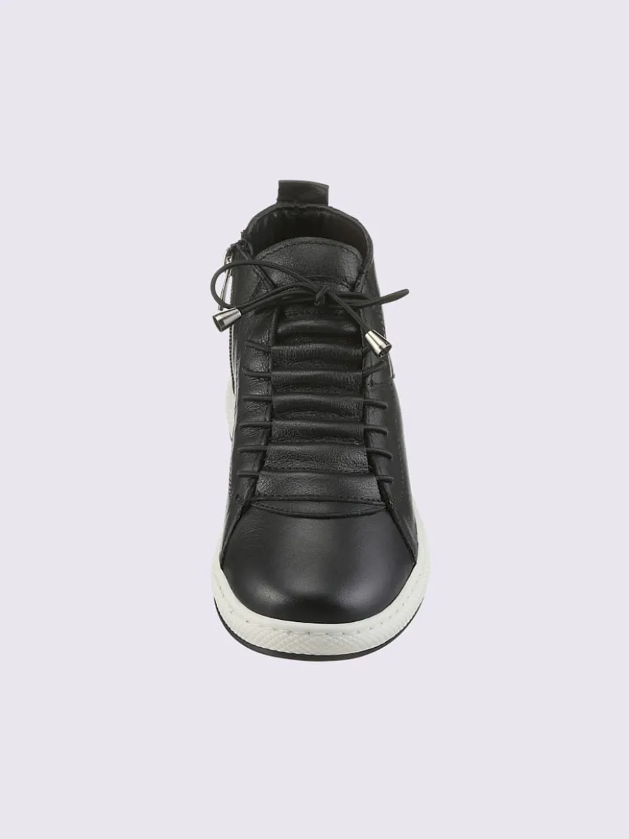 Bottines à lacets cuir nappa de vache