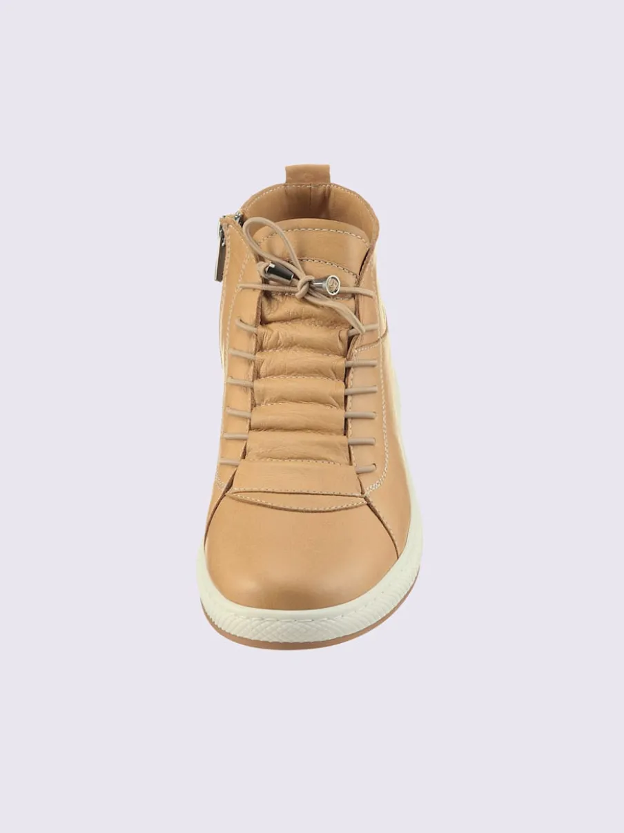 Bottines à lacets cuir nappa de vache
