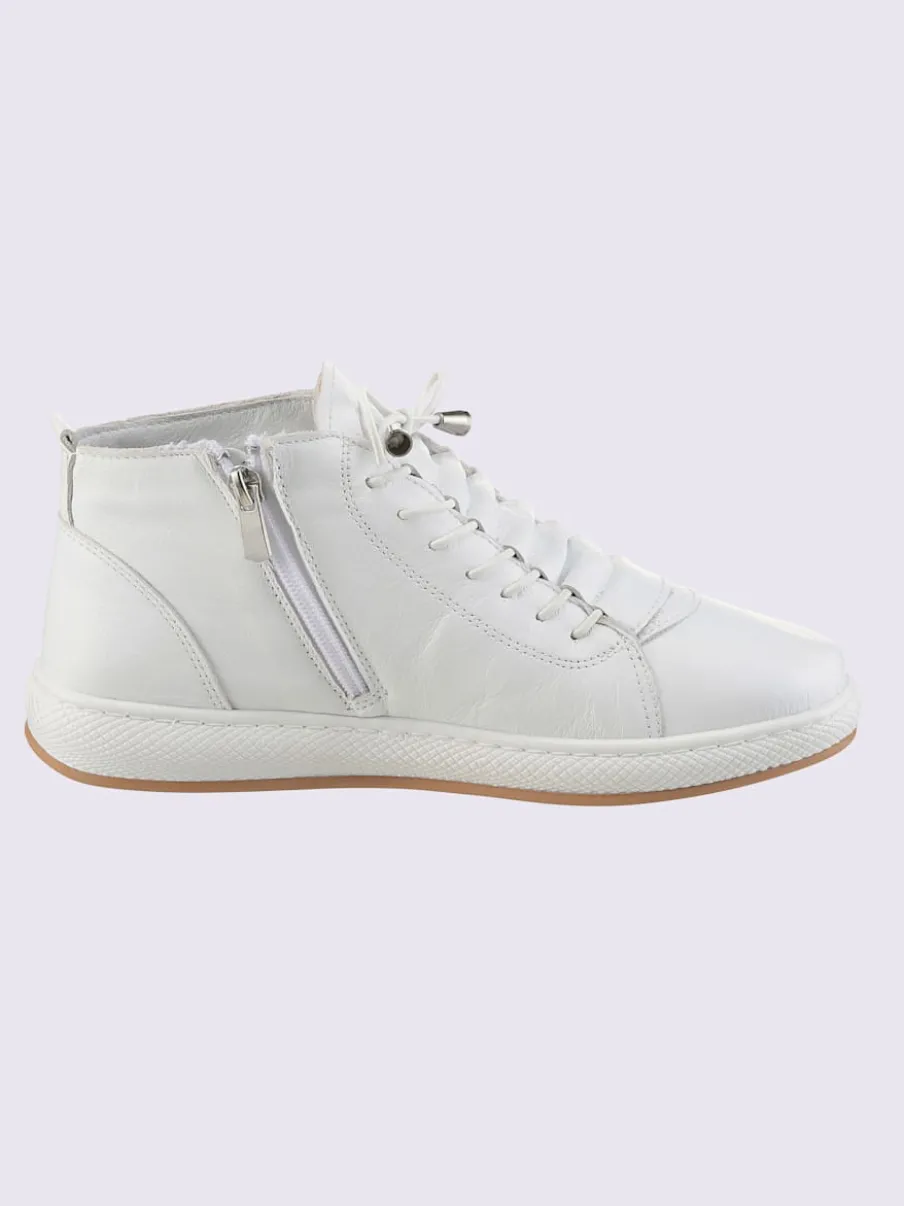 Bottines à lacets cuir nappa de vache