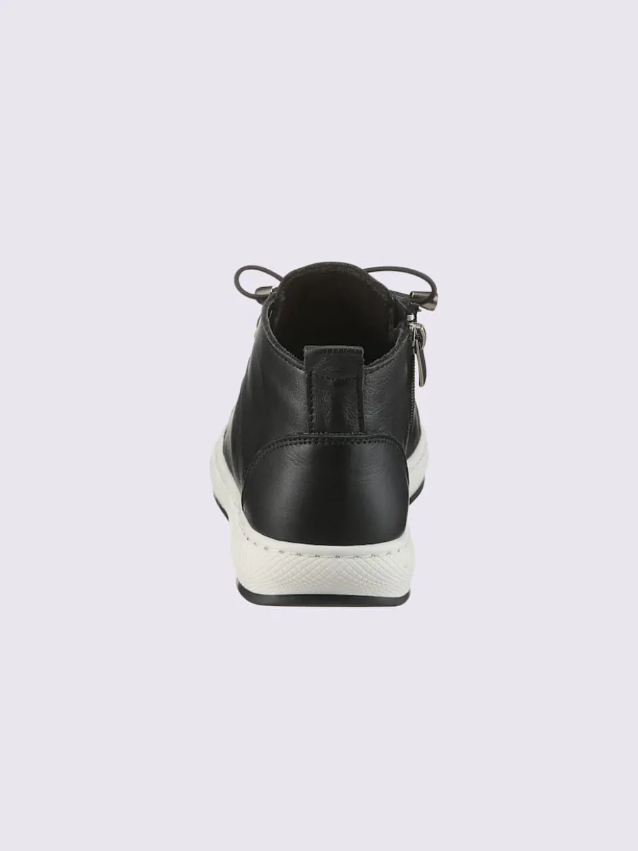 Bottines à lacets cuir nappa de vache