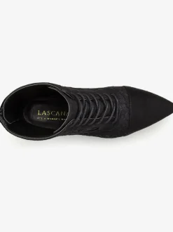 Bottines à lacets détails en dentelle tendance