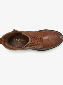 Bottines à lacets en cuir doux