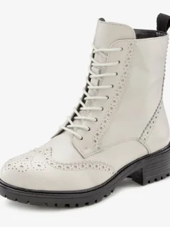 Bottines à lacets en cuir doux