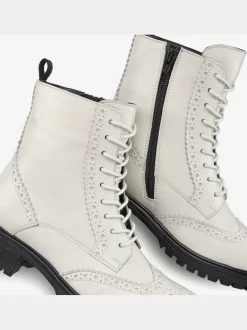 Bottines à lacets en cuir doux