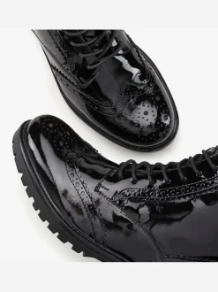 Bottines à lacets en cuir doux