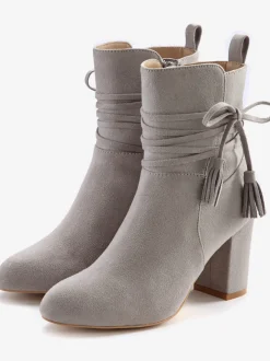 Bottines liens à nouer raffinés et élégants et laçage