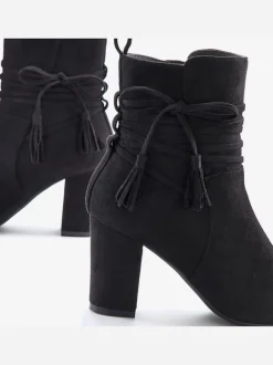 Bottines liens à nouer raffinés et élégants et laçage