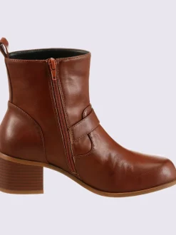 Bottines matière synthétique imitation nappa