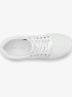 Bottines sneakers élégantes avec empiècement en dentelle tendance, idéales comme chaussures de mariée