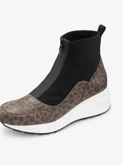 Bottines talon compensé intérieur raffiné