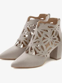 Bottines à talon haut bottines avec découpes féminines