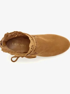 Bottines à talon haut empiècement en dentelle féminin et élégant
