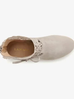 Bottines à talon haut empiècement en dentelle féminin et élégant