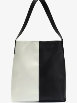 Cabas sac à bandoulière au design contrasté tendance - détail contrasté ou motif structuré