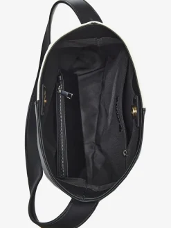 Cabas sac à bandoulière au design contrasté tendance - détail contrasté ou motif structuré
