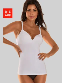Caraco avec soutien-gorge à coques intégré haut classique avec soutien-gorge à coques sans armatures