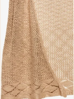 Cardigan ajouré à manches 3/4 en tricot doux