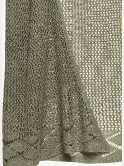 Cardigan ajouré à manches 3/4 en tricot doux