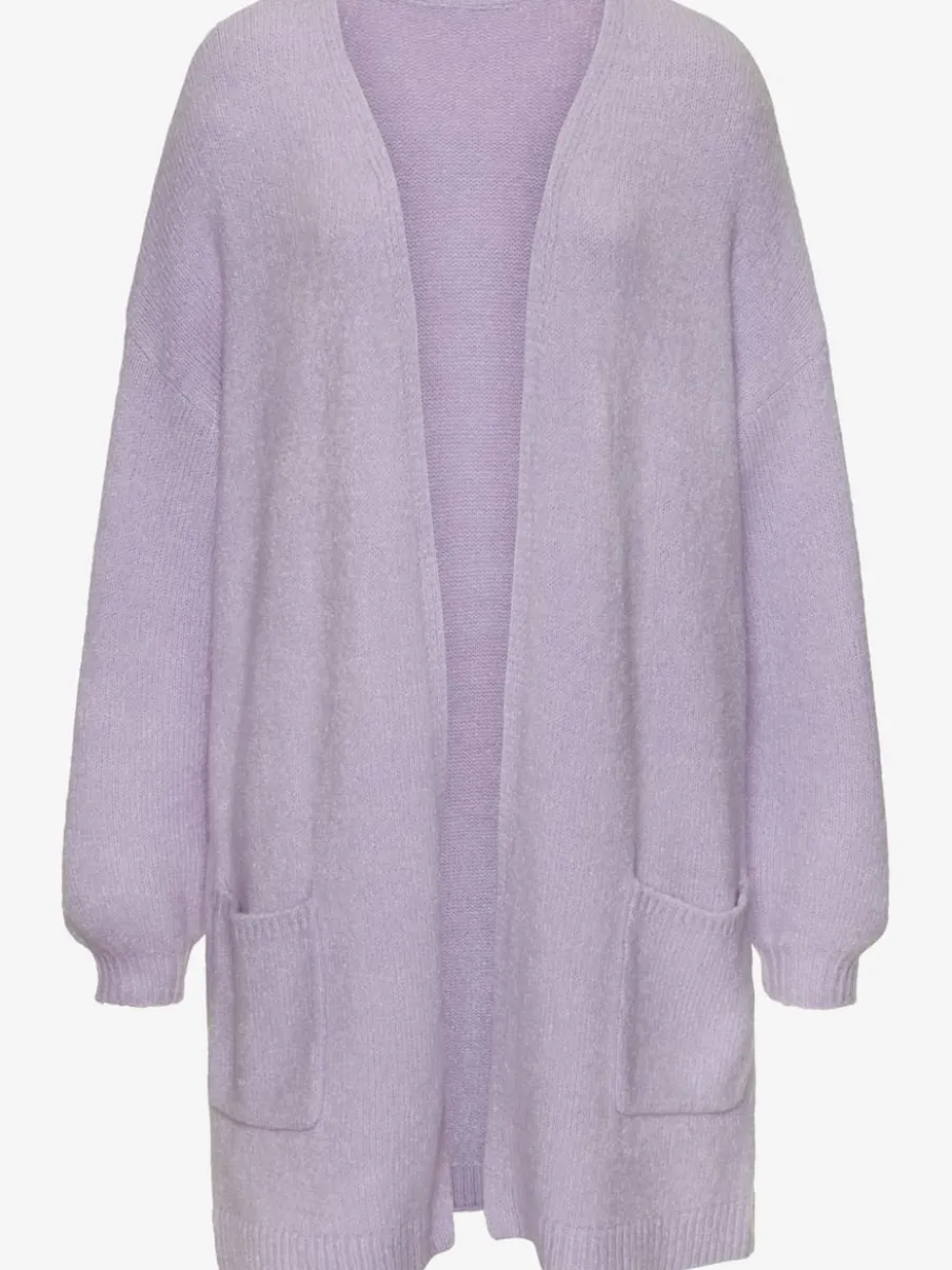 Cardigan ample en tricot doux avec bords-côtes confortables