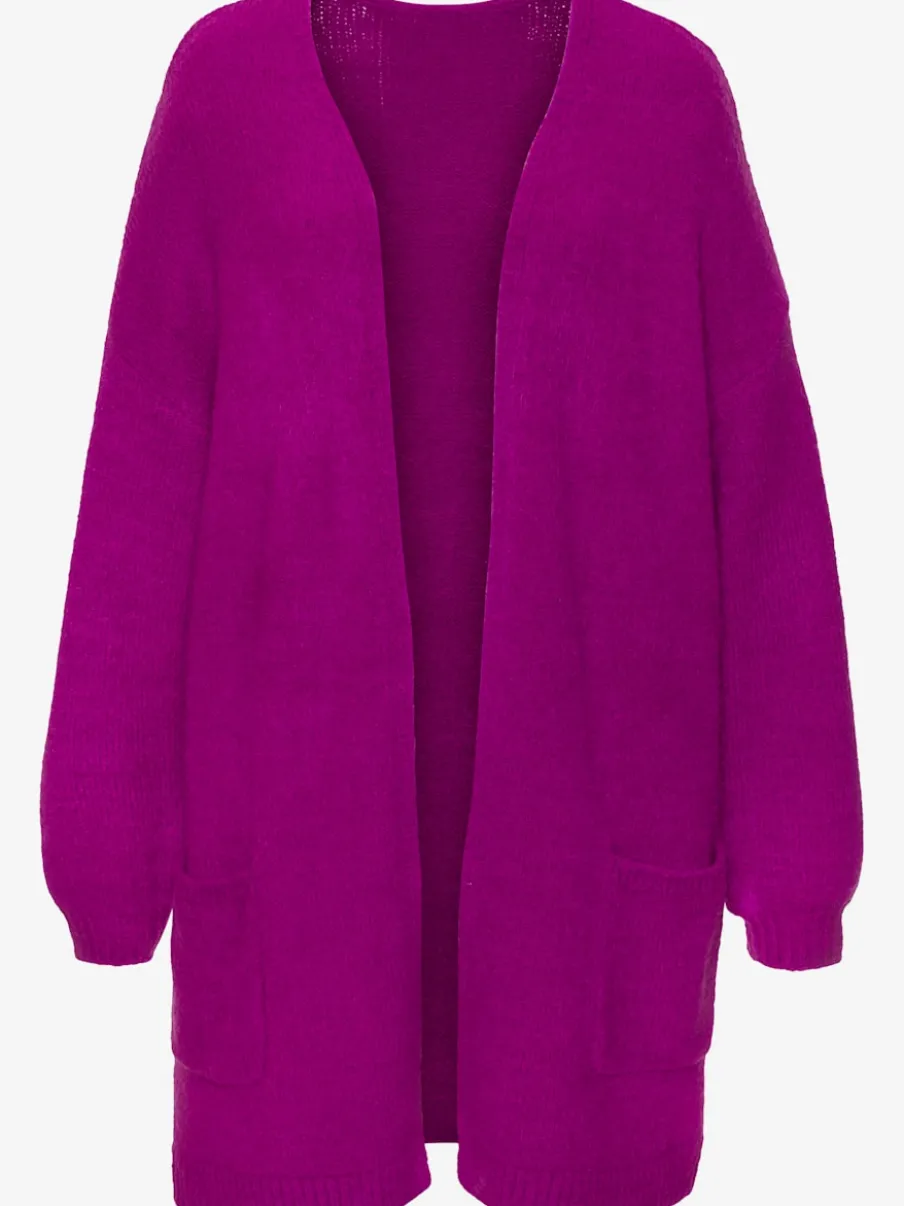Cardigan ample en tricot doux avec bords-côtes confortables