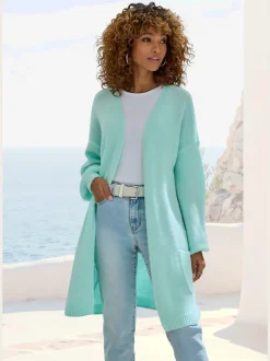 Cardigan ample en tricot doux avec bords-côtes confortables
