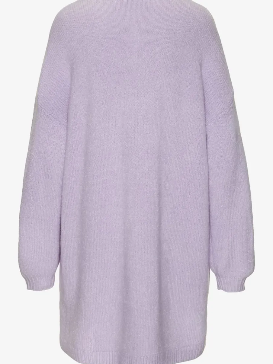 Cardigan ample en tricot doux avec bords-côtes confortables