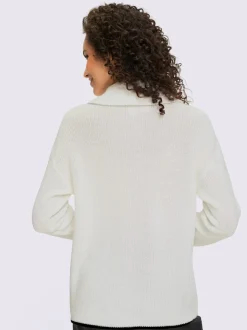 Cardigan en tricot à col montant et manches longues avec glissière sportive