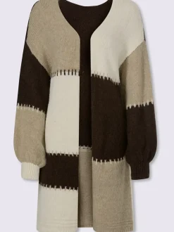 Cardigan mélange de matières tendance