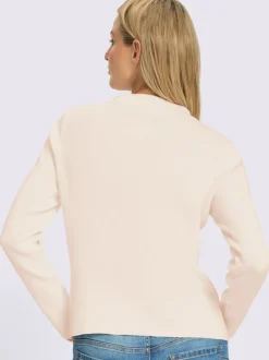 Cardigan à patte de boutonnage avec fausses poches décoratives