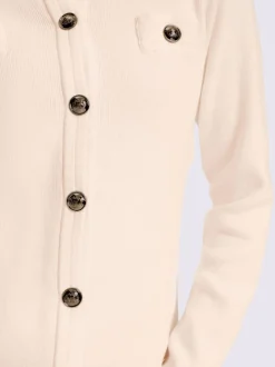Cardigan à patte de boutonnage avec fausses poches décoratives
