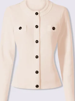 Cardigan à patte de boutonnage avec fausses poches décoratives