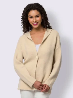 Cardigans doux avec capuche et boutons fantaisie classiques