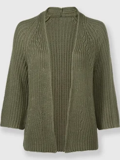 Cardigans en tricot à encolure en V manches 3/4