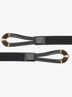 Ceinture avec boucle décorative à crochets avec détails couleur or