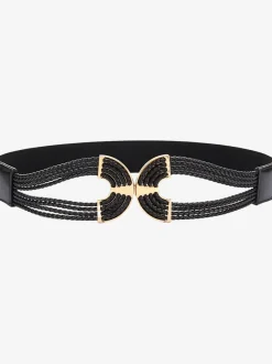 Ceinture avec boucle décorative à crochets avec détails couleur or
