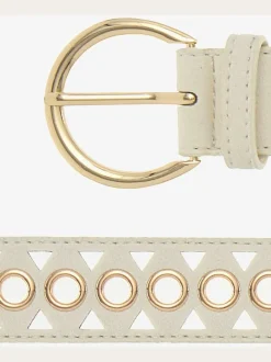 Ceinture hanches ceinture en imitation cuir avec découpes tendance et détails couleur or