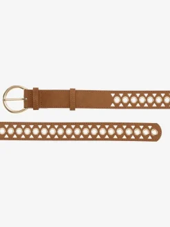 Ceinture hanches ceinture en imitation cuir avec découpes tendance et détails couleur or