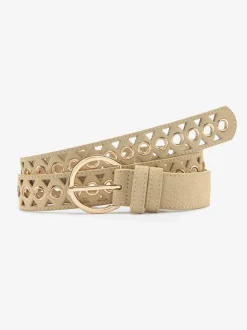 Ceinture hanches ceinture en imitation cuir avec découpes tendance et détails couleur or
