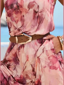 Ceinture hanches ceinture tendance avec boucle dorée originale
