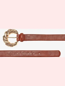 Ceinture hanches ceinture tendance en imitation cuir avec boucle décorative couleur or