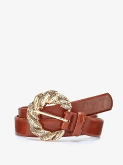 Ceinture hanches ceinture tendance en imitation cuir avec boucle décorative couleur or