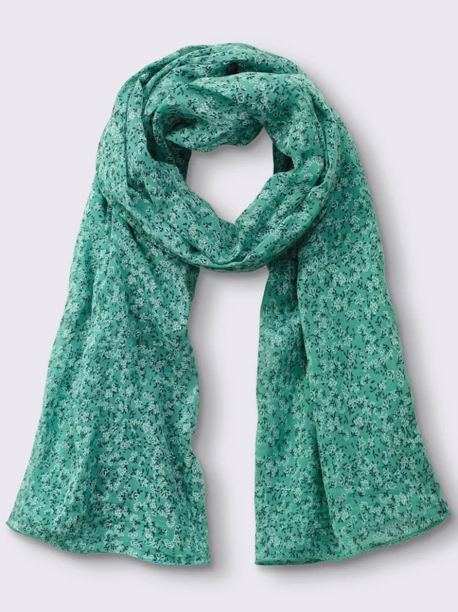 Écharpe en matière fluide avec motif mille fleurs
