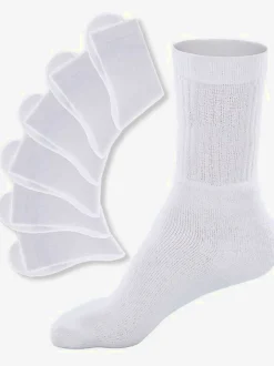 Chaussettes de tennis chaussettes de sport unies avec tige côtelée