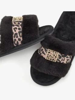 Chaussons imprimé animal discret